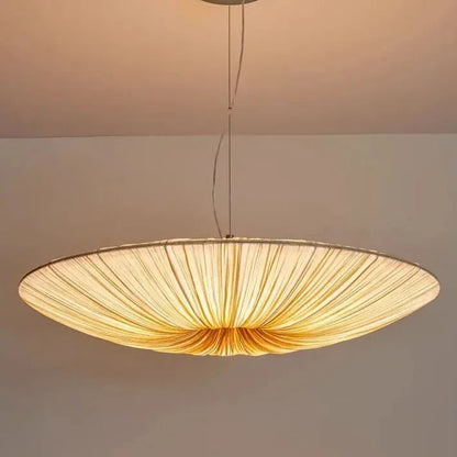 Pendant Light Pleated Fabric Integrated LED