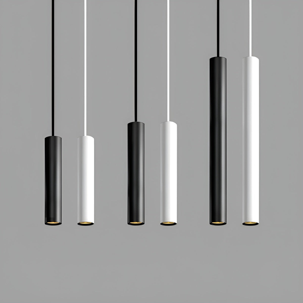 Pendant Light Slim Tube Aluminum Adjustable Height 7W LED
