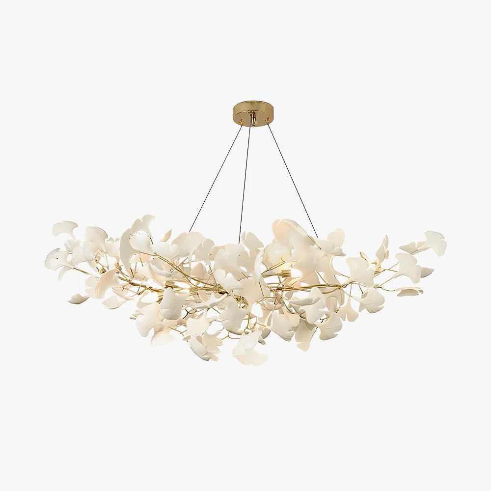 Pendant Light White Ceramic Sculptural U-Shaped Design