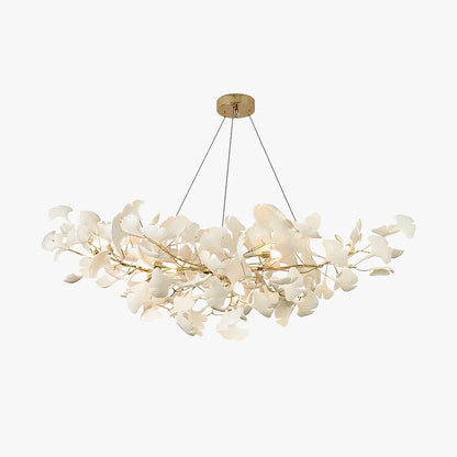 Pendant Light White Ceramic Sculptural U-Shaped Design