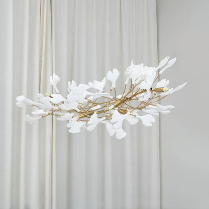 Pendant Light White Ceramic Sculptural U-Shaped Design