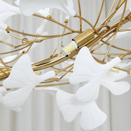 Pendant Light White Ceramic Sculptural U-Shaped Design