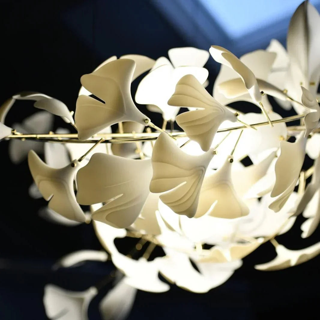 Pendant Light White Ceramic Sculptural U-Shaped Design