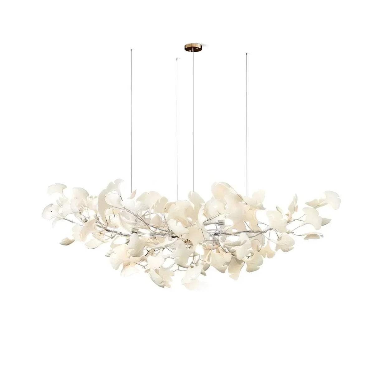 Pendant Light White Ceramic Sculptural U-Shaped Design