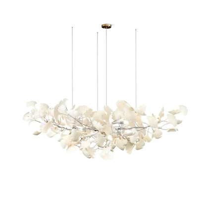 Pendant Light White Ceramic Sculptural U-Shaped Design