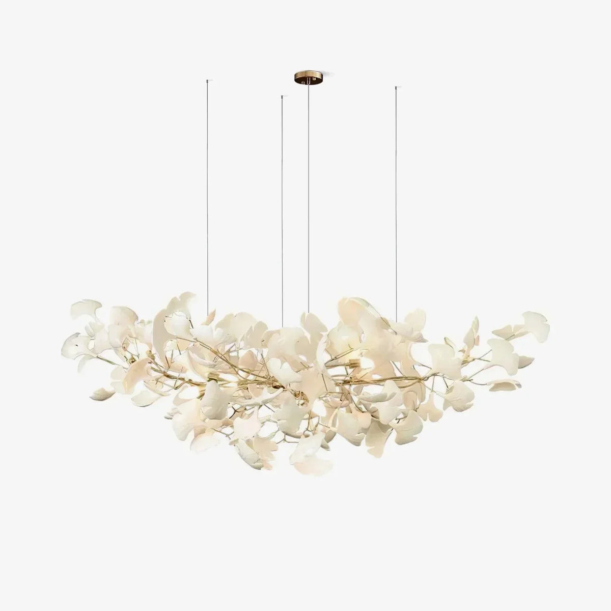 Pendant Light White Ceramic Sculptural U-Shaped Design