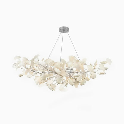 Pendant Light White Ceramic Sculptural U-Shaped Design