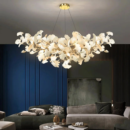 Pendant Light White Ceramic Sculptural U-Shaped Design