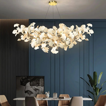 Pendant Light White Ceramic Sculptural U-Shaped Design