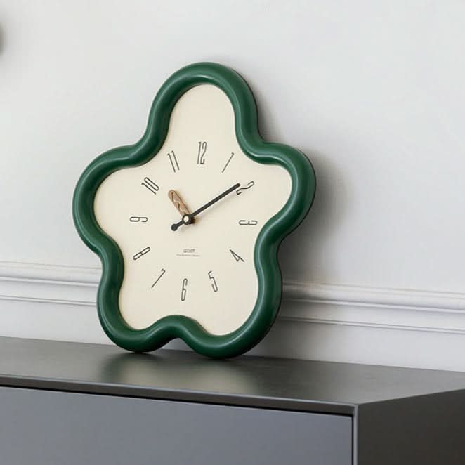 Pendulum Wall Clock 3D Flower Design Silent Movement