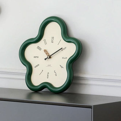 Pendulum Wall Clock 3D Flower Design Silent Movement
