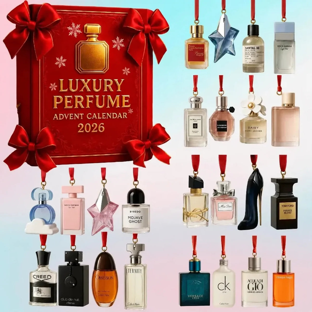 Perfume Advent Calendar 24 Decorative Bottle Charms
