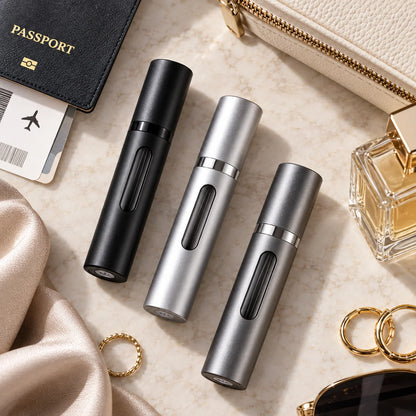 Perfume Atomizer Refillable Glass Travel Size Leak-Resistant Cap