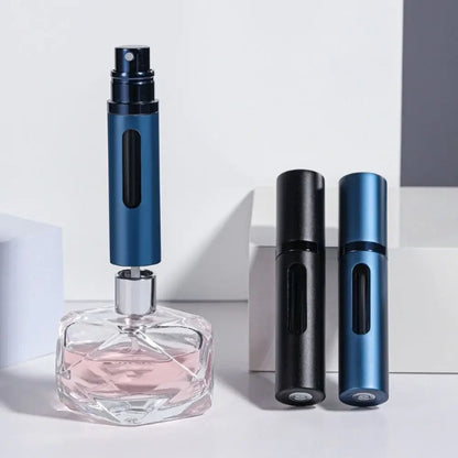 Perfume Atomizer Refillable Glass Travel Size Leak-Resistant Cap