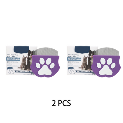 Pet Comb Ultra-Fine Metal Teeth Ergonomic Paw Handle