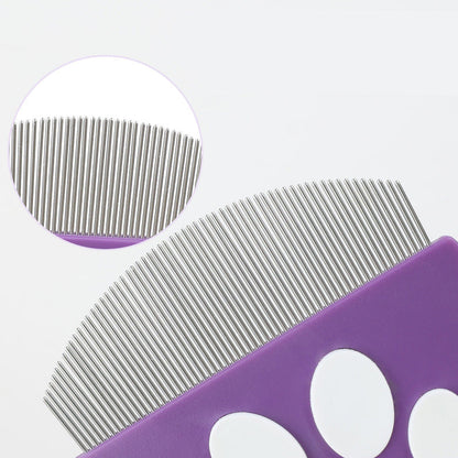 Pet Comb Ultra-Fine Metal Teeth Ergonomic Paw Handle