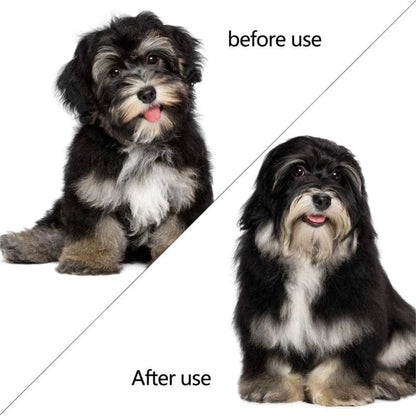 Pet Dematting Brush Double-Sided Steel Pins & Non-Slip Handle