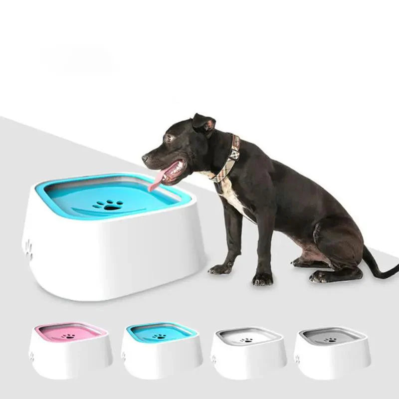 Pet Drinking Bowl Splash-Proof Removable Floating Plate 1.5L