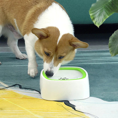 Pet Drinking Bowl Splash-Proof Removable Floating Plate 1.5L