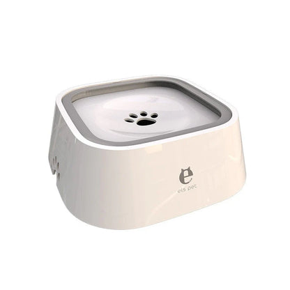 Pet Drinking Bowl Splash-Proof Removable Floating Plate 1.5L