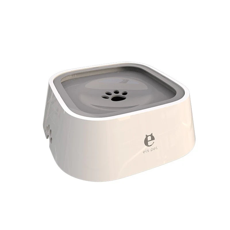 Pet Drinking Bowl Splash-Proof Removable Floating Plate 1.5L