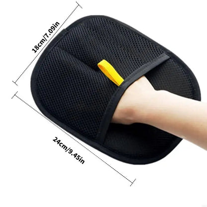 Pet Grooming Glove Double-Sided Soft Rubber Nubs Adjustable Strap