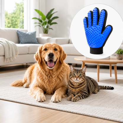 Pet Grooming Glove Five-Finger Massage 180 Silicone Nubs