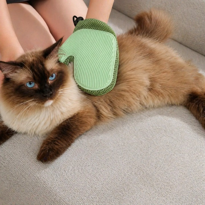 Pet Grooming Glove Soft Rubber Bristles & Gentle Massage