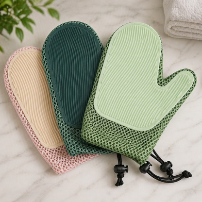 Pet Grooming Glove Soft Rubber Bristles & Gentle Massage
