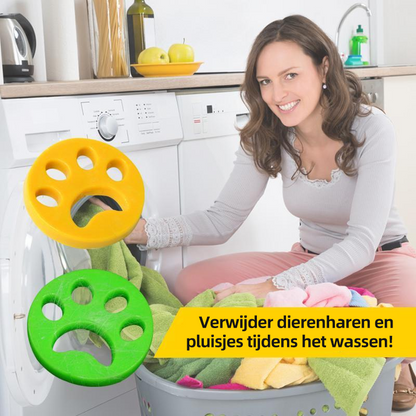 Pet Hair Remover Discs Reusable Silicone Washer & Dryer