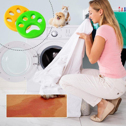 Pet Hair Remover Discs Reusable Silicone Washer & Dryer