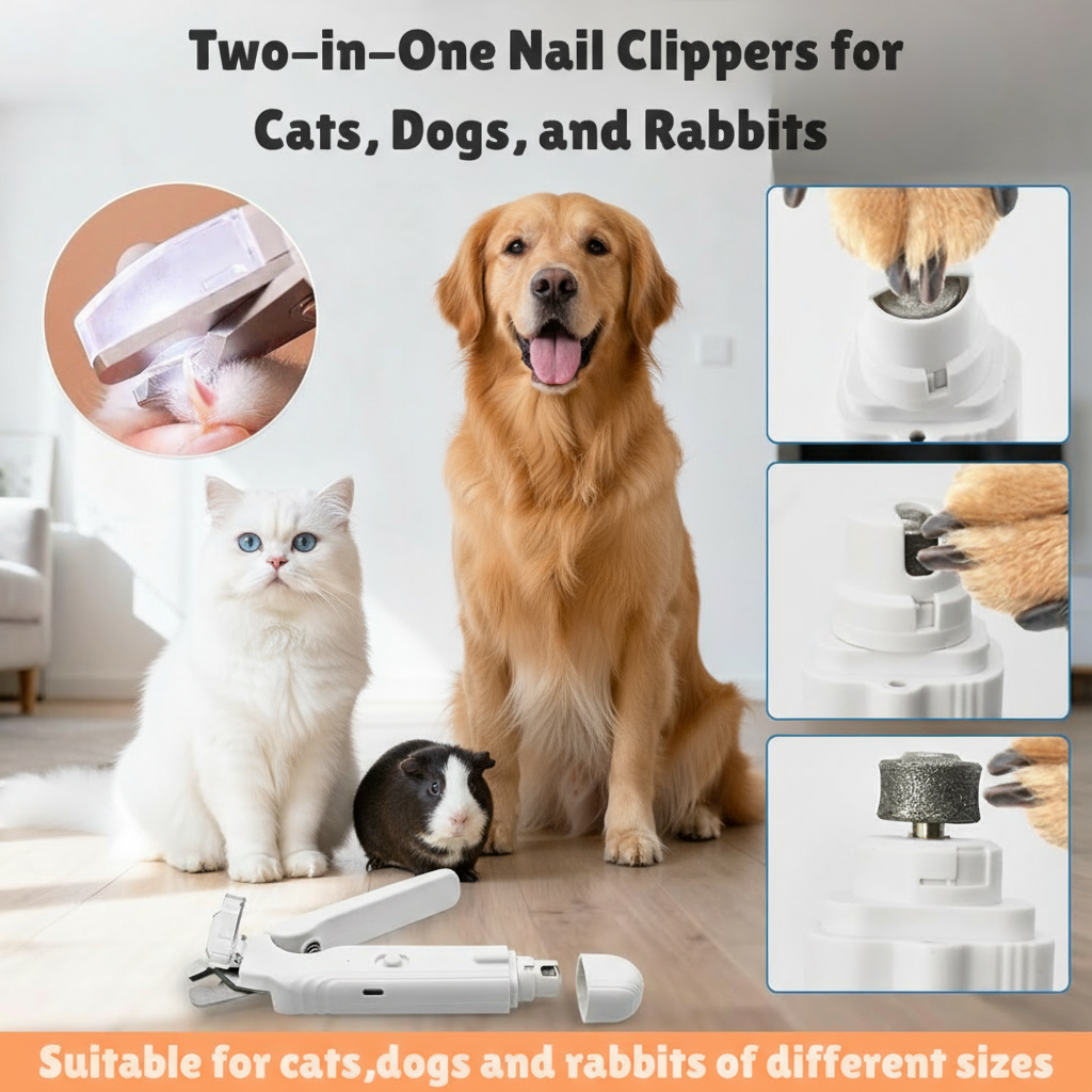 Pet Nail Clipper LED Bloodline Guide & Nail Catcher