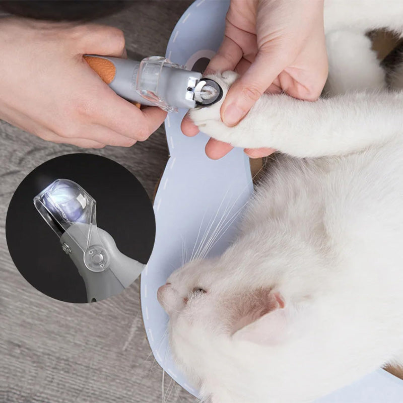 Pet Nail Clipper LED Light Replaceable Stainless Steel Blade