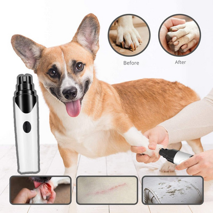 Pet Nail Grinder Whisper-Quiet USB Rechargeable 3 Attachments