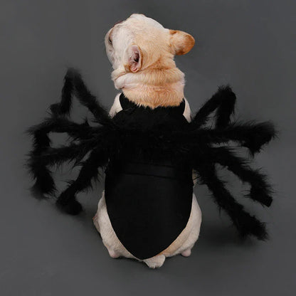 Pet Spider Costume Eight Attached Legs Adjustable Straps Lightweight Fabric