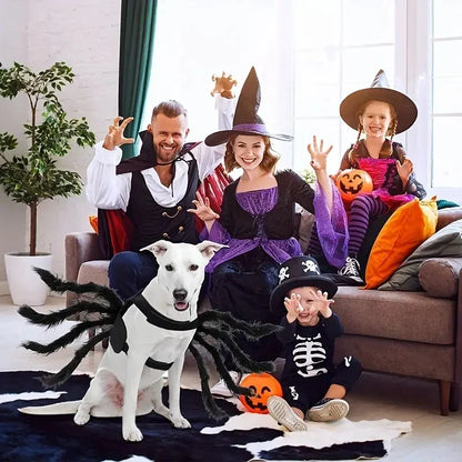 Pet Spider Costume Eight Attached Legs Adjustable Straps Lightweight Fabric