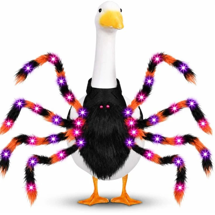 Pet Spider Costume Eight Plush Legs Adjustable Velcro