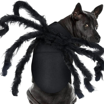 Pet Spider Costume Eight Plush Legs Adjustable Velcro