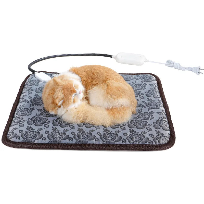 Pet Warming Mat Adjustable Temperature Water-Resistant With Overheat Protection
