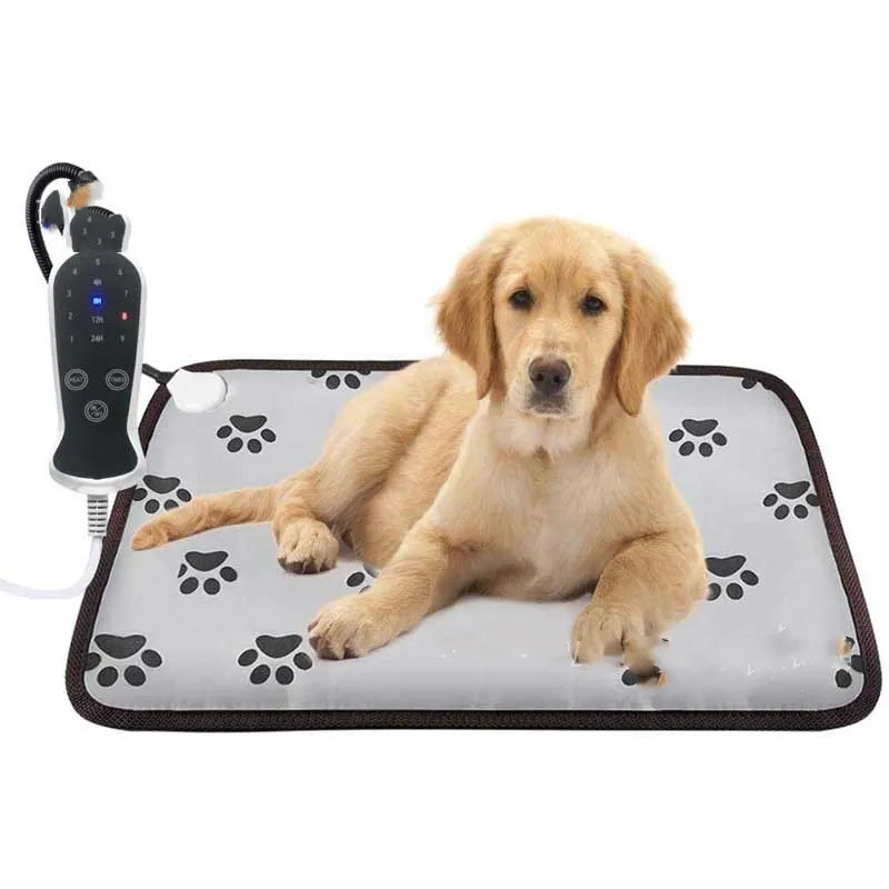 Pet Warming Mat Adjustable Temperature Water-Resistant With Overheat Protection