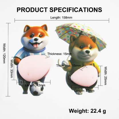 Phone Bumper Stickers Corgi & Shiba Inu Repositionable Silicone