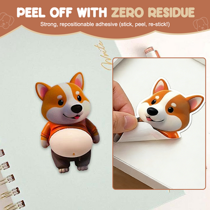 Phone Bumper Stickers Corgi & Shiba Inu Repositionable Silicone