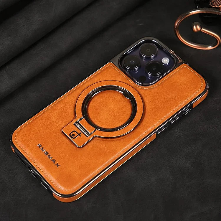 Phone Case Genuine Leather MagSafe Kickstand