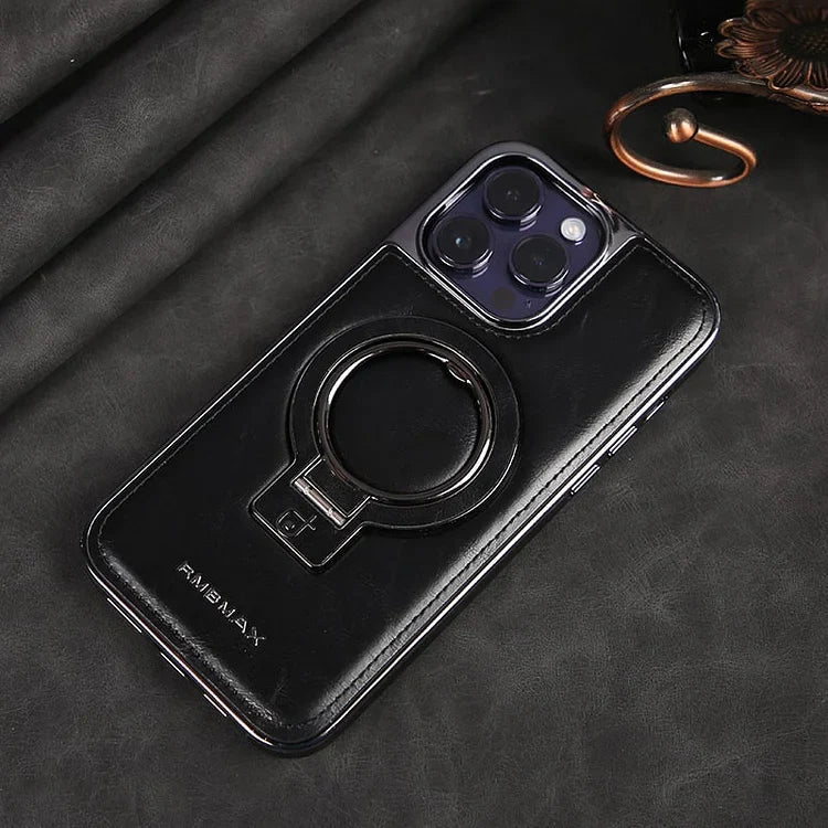 Phone Case Genuine Leather MagSafe Kickstand
