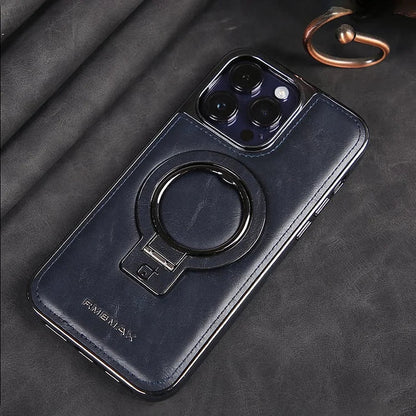 Phone Case Genuine Leather MagSafe Kickstand