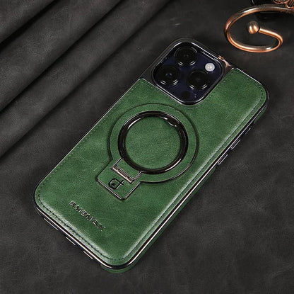 Phone Case Genuine Leather MagSafe Kickstand
