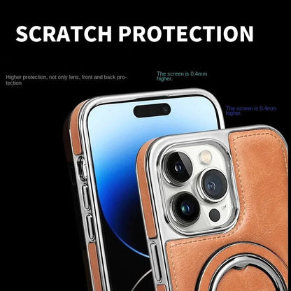 Phone Case Genuine Leather MagSafe Kickstand