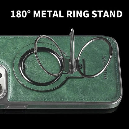 Phone Case Genuine Leather MagSafe Kickstand