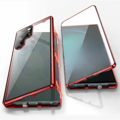 Phone Case Magnetic Aluminum Frame Tempered Glass Privacy Filter