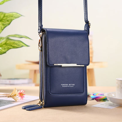 Phone Crossbody Bag Touchscreen Window & Waterproof Faux Leather